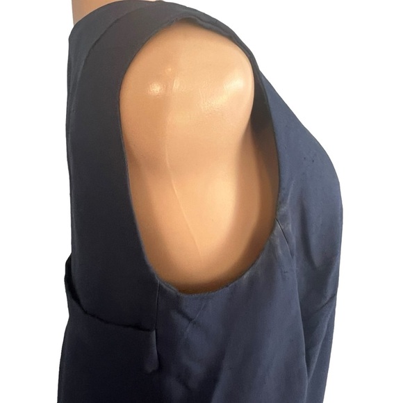 Lilly Pulitzer Dark Navy Silk Dress Sleeveless - Picture 7 of 11